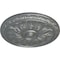 Ekena Millwork Kirke Ceiling Medallion (Fits Canopies up to 3 3/4"), Hand-Painted Platinum, 15 3/4"OD x 5/8"P CM16KIPLS - alternate 2